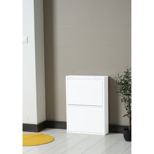 ALVEON Moderno Armario Zapatero de Acero Inoxidable de 2 Capas, Ajustable, Impermeable, Ahorra Espacio, Montado en Pared, 0.6mm de Grosor, Texturizado - Product Image 3