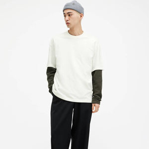 T-shirt blanc personnalisé en pur coton lourd pour hommes unisexe impression personnalisée broderie hommes t-shirts unis - Product Image 2