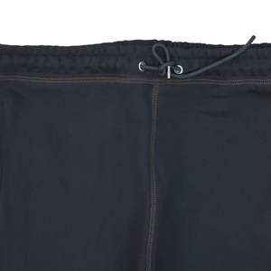 Survêtement avec point contrasté et logo en relief personnalisé polaire noire avec coutures marron capuche doublée en satin sweat à capuche et joggers à fermeture éclair - Product Image 6