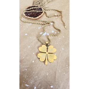Collana di trifoglio antiappannante collana a catena di gioielli da 60cm modello collana, collana da donna, collana di trifoglio d'oro