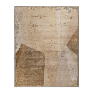 พรมไหมไผ่ผสมขนสัตว์ถักมือลายแอ็บสแตรกต์ รุ่น Esk-397(3D) ยี่ห้อ Kavi Gold สำหรับตกแต่งบ้าน ห้องโถง ห้องนอน รูปทรงสี่เหลี่ยมผืนผ้า ทำด้วยมือ - Product Image 1