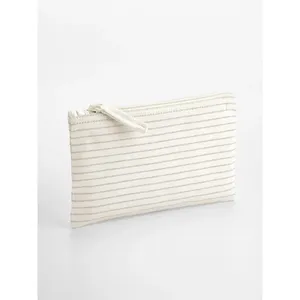 Organic Cotton Striped <b>Toiletry</b> Bag Sustainable Gadgets Pouch - Product Image 1
