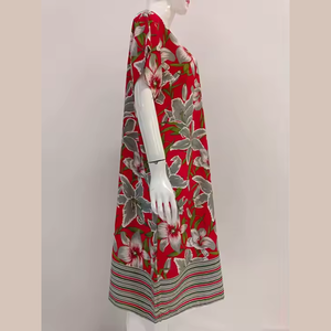 Ropa de dormir de verano de alta calidad para mujer Vestido de uso diario de manga corta con cintura elástica - Product Image 4