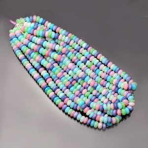 Perles rondes lisses d'opale de bonbons naturels multi disco perles de pierres précieuses en vrac pour la fabrication de bijoux 7-8mm opale au prix de gros en vrac - Product Image 2