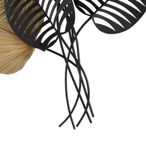 Contemporary Black And Gold Finished Metal <b>Leaf</b> <b>Wall</b> <b>Art</b> With Palm Accent Perfect For Cafe Decor Office And Modern Living Spaces - Product Image 5