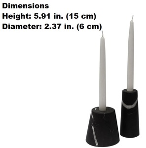 Bougeoir en marbre noir superfin Bougeoir décoratif nouveau design fabriqué à la main pour l'éclairage de Noël - Product Image 6