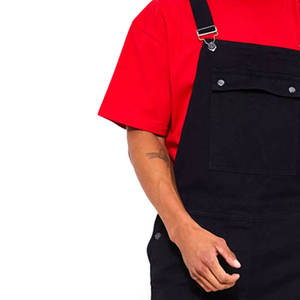 Peto de algodón 10% de color rojo y azul para hombre, pantalones con pechera, monos unisex, pantalones cargo para hombre, precio al por mayor - Product Image 4