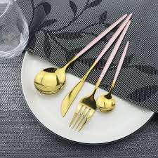 Juego de Cubiertos de Acero Inoxidable Dorado Pulido de Primera Calidad, Ecológico, para Regalos - Product Image 2