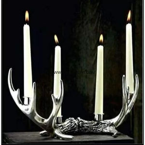 Portavelas de metal chapado en cobre de lujo para decoraciones navideñas y ocasiones especiales, pieza decorativa del proveedor indio - Product Image 2