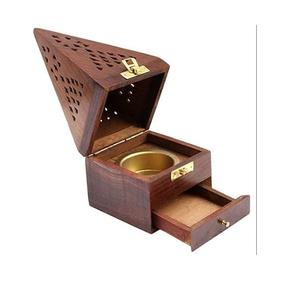 Brûleur d'encens moderne écologique 100% naturel en bois naturel fait à la main personnalisable de haute qualité - Product Image 1