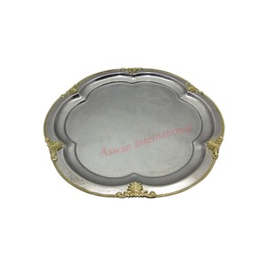 Vaisselle décorative de plateau de service en métal personnalisable en gros d'usine directe et articles de service - Product Image 5