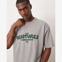 Meilleures ventes : T-shirts graphiques surdimensionnés 100 % coton pour hommes, qualité export, motif tricoté personnalisable, respirants, OEM/ODM