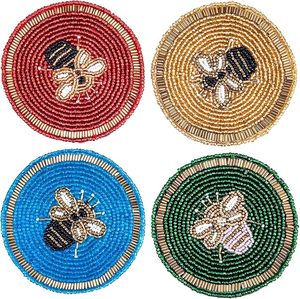 Best Theme Design Glass <b>Beads</b> Table <b>Coaster</b> Best for Parties and Other Functions Tableware Decorative Beast Design <b>Coaster</b> - Product Image 1