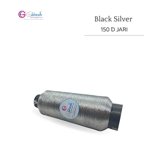 Jari ปัก150D ความดื้อรั้นสูงเอ็มเอสโพลีเอสเตอร์ชนิด Jari กับ lurex S และ ST Type เมทัลลิก150D Jari สีดำสีเงิน - Product Image 3