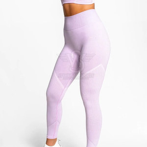 Leggings pour femmes sur mesure en gros, de haute qualité, unis, mi-hauteur, écologiques, respirants, à séchage rapide, en élasthanne/polyester, professionnels - Product Image 5