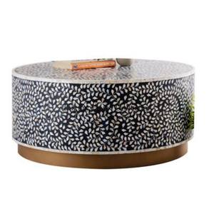 Table de centre de fantaisie de couleur grise et or de forme ronde grande taille conception attrayante maison hôtel et villa fourniture de meubles de luxe - Product Image 6