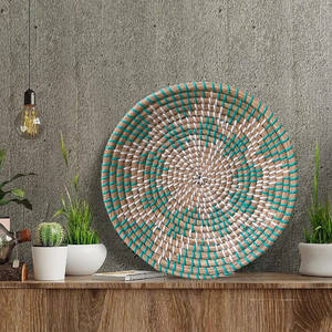 Fournitures de décoration murale d'art moderne en herbe de mer créative naturelle, tentures intérieures de différentes tailles - Product Image 5