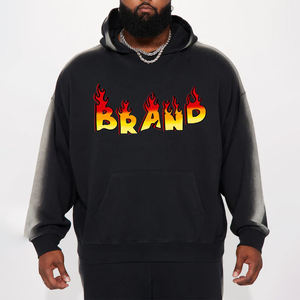 Sweat-shirt à capuche surdimensionné en molleton épais de coton brodé pour homme, qualité supérieure, grandes tailles, collection hiver OEM - Product Image 6