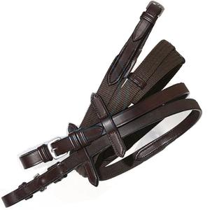 Rênes en cuir colorées avec design palmé Guide d'équitation polyvalent pour les cavaliers de tous âges disponibles en quatre styles d'utilisation - Product Image 1