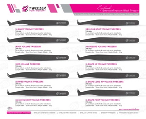 Pince à épiler en acier inoxydable japonais de haute qualité avec pointe en fibre, couleur titane, antistatique - Product Image 6