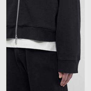 Sudaderas con cremallera personalizadas para hombre, sudaderas con capucha al por mayor, sudadera con cremallera desgastada vintage de gran tamaño con lavado ácido - Product Image 5