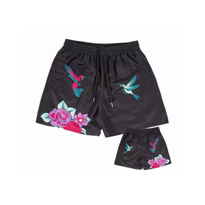 Shorts de sport décontractés pour hommes de haute qualité, 100 % coton, à motif bordé, séchage rapide, taille élastique, tricotés - Product Image 3