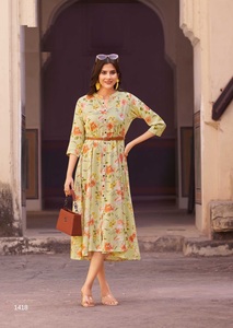 เสื้อพิมพ์เรยอนบริสุทธิ์ใหม่สวยฤดูร้อนแบบตะวันตกสำหรับขายออนไลน์ - Product Image 5