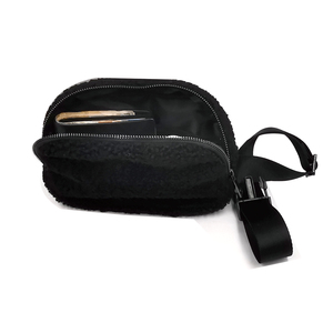 Sherpa oblicuo multifuncional para deportes al aire libre y ocio, bolso de cintura de forro polar, fabricación OEM - Product Image 5