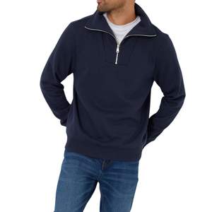 เสื้อสเวตเชิ้ตคอปกทรงโอเวอร์ไซส์ ผ้าฟลีซคอตตอน ย้อมสีแบบ High Street  ลายพิมพ์ครึ่งซิป สำหรับผู้ชาย  แบบเรียบ  รับผลิตตามสั่งขายส่ง - Product Image 4