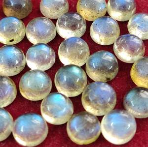 Cabochon rond en Labradorite naturelle 7mm-Labradorite lâche de qualité supérieure - Product Image 5