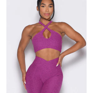 สปอร์ตบราเปิดหลังสำหรับเล่นกีฬาเปิดหลังสำหรับผู้หญิงสปอร์ตบราเล่นโยคะเล่นยิมเปิดหลังดีไซน์ใหม่ออกแบบได้ตามต้องการ - Product Image 4