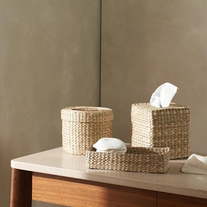 Boîte à mouchoirs en jonc de mer tissé durable, forme carrée, faite à la main, couleur naturelle, pour la décoration intérieure, commande en gros à bas prix - Product Image 6