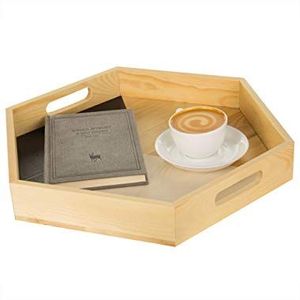 Juego de bandejas de servir de bambú natural con asas para hotel, restaurante, comida, desayuno, té, café, almacenamiento, caja de madera ecológica para platos - Product Image 2