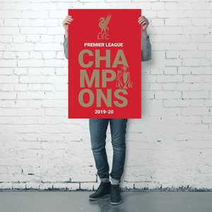 Affiche design moderne Liverpool FC 2019/2020 Logo des Champions de la PL pour utilisation murale - Product Image 3
