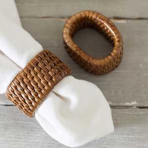 Anneaux de serviette en rotin décoration de table bon marché OEM logo personnalisé porte-anneau accepté pour serviettes - Product Image 6