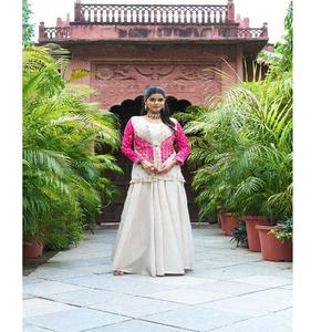 ชุดโคติปาลาซโซดีไซน์หรูสำหรับผู้หญิง ผลิตจากผ้าคอสมอสซิมาร์แท้ พร้อมงานปักลายเชือกหนักแบบละเอียดและงานตกแต่งลาต์กัน - Product Image 5