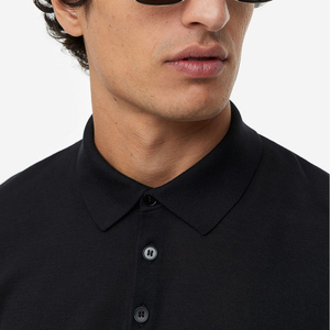 T-shirts OEM personnalisés pour hommes grande taille 100% coton pour polos manches courtes Performance Outdoor Casual Tery Fabric Solid - Product Image 5