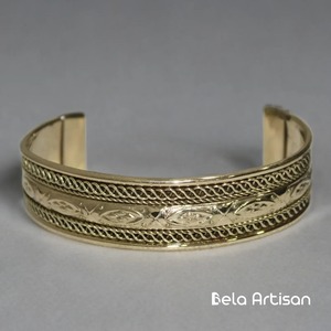 Brazalete de Latón, Brazalete Étnico de Latón, Brazalete Dorado para Hombre, Brazalete de Latón Ajustable, Brazalete de Metal Bohemio, Brazalete Tribal - Product Image 5