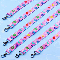 Cordon en nylon personnalisé avec logo imprimé, sangle de cou pour porte-badge, porte-clés, accessoire promotionnel pour événements et expositions