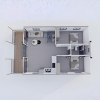 Maison conteneur préfabriquée moderne européenne en bois de 40 pieds sur 20 pieds, prête à l'emploi, extensible, villa en acier, chambre d'hôtel à panneaux sandwich
