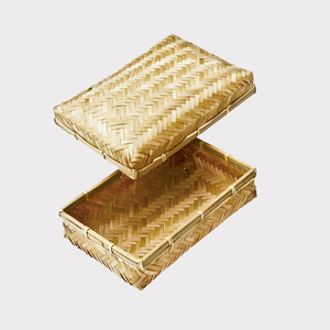 Boîte de rangement pour gâteau de lune en bois de bambou de luxe écologique plateau de panier pliant de qualité supérieure pour la cuisine prix de gros conteneur tendance - Product Image 1