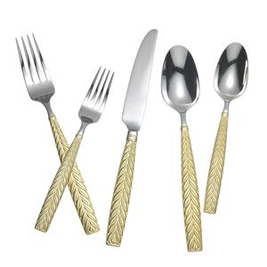 Couverts décoratifs en acier et en métal de finition antique couverts Royal Handmade Design Home Kitchen Usage Ridge couverts en miroir - Product Image 2