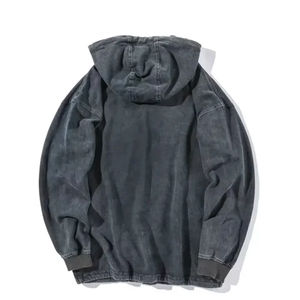 เสื้อฮู้ดแขนยาวผ้าคอตตอนโอเวอร์ไซส์สำหรับผู้ชายเสื้อฮู้ดทรงบ็อกซี่ทรงหลวมไหล่ดรอป500 GSM ดีไซน์ใหม่ - Product Image 4