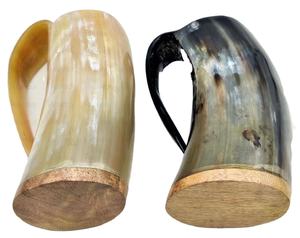 Taza de cuerno de búfalo artesanal taza de cuerno de bebida vikingo taza de Navidad taza de cuerno de bebida personalizada para fiesta - Product Image 2