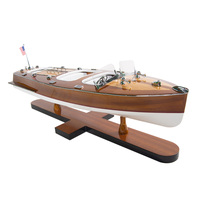Chris Craft Triple réplica de madera medio pintada con sótano adjunto hecho a mano estilo náutico decoración regalo al por mayor