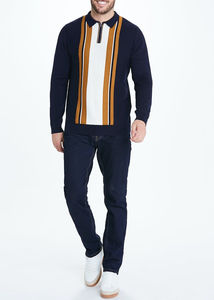 Polo de golf à manches longues pour homme Polo de haute qualité 100% coton avec broderie personnalisée anti-rides polos en tissu tricoté - Product Image 4