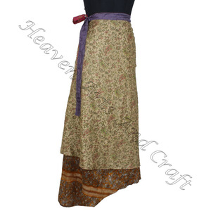 ผ้าโสร่ง38 "สำหรับผู้หญิงผ้าโสร่งปารีโอผ้าไหมสไตล์วินเทจของอินเดียดีไซน์ใหม่ล่าสุดออกแบบได้ตามต้องการ - Product Image 3