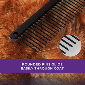 Professional Stainless Steel Pet Grooming <b>Comb</b> Custom Size Detangling <b>Hair</b> <b>Comb</b> for Dogs & Cats for Greyhounds - Product Image 3