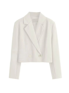 Blazers recortados para mujer nueva primavera estilo coreano Chic prendas de vestir Oficina señoras elegante temperamento diseñado Chic Popular Streetwear - Product Image 2