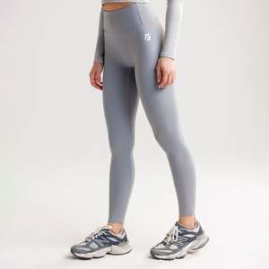 Swift Pulse Ladies Sport Leggings Casual Sexy Tight Knitted Fabric Breathable Low Waist with Print Logo XL Size Grey - Product Image 3